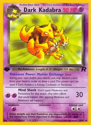 Dark Kadabra (39) Unlimited - Team Rocket
