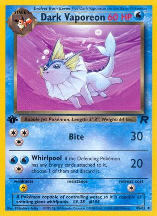 Dark Vaporeon (45) Unlimited - Team Rocket