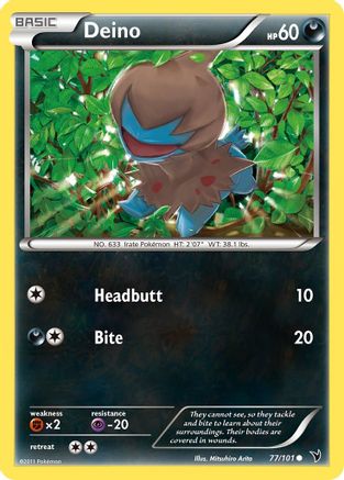 Deino (77/101) [Black & White: Noble Victories] Reverse Holofoil