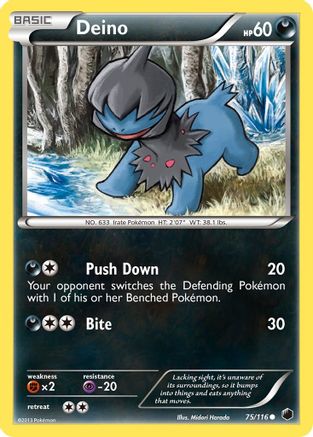 Deino (75/116) [Black & White: Plasma Freeze] Reverse Holofoil