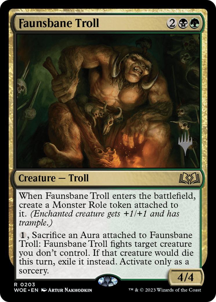 Faunsbane Troll (203) Foil - Wilds of Eldraine Promos