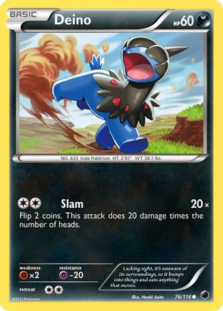 Deino (76/116) [Black & White: Plasma Freeze] Reverse Holofoil