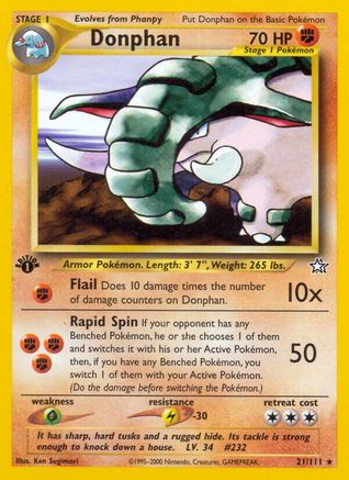 Donphan (21/111) [Neo Genesis 1st Edition] | Silver Goblin