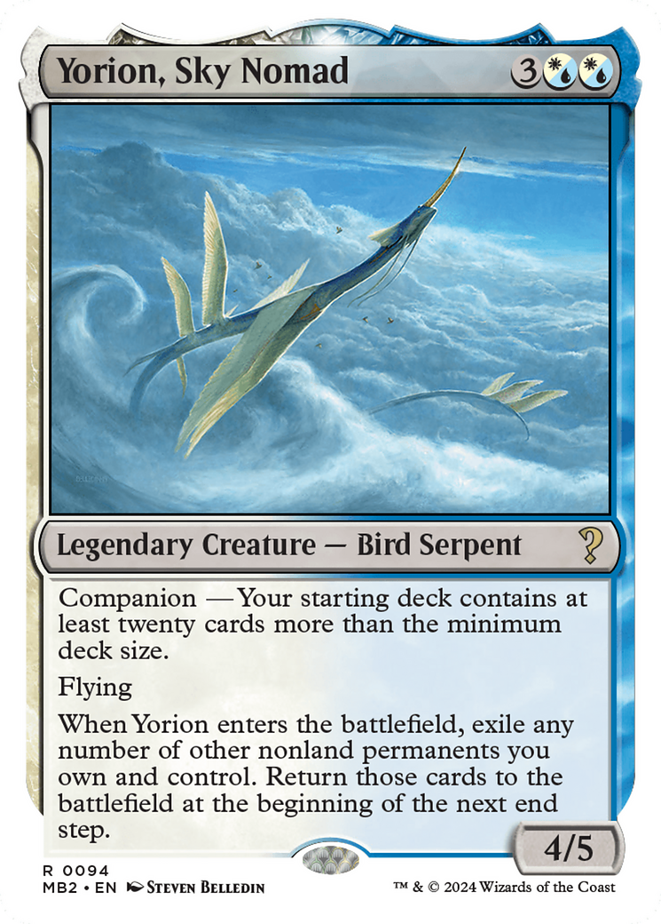 Yorion, Sky Nomad (White Border) [Mystery Booster 2] | Silver Goblin