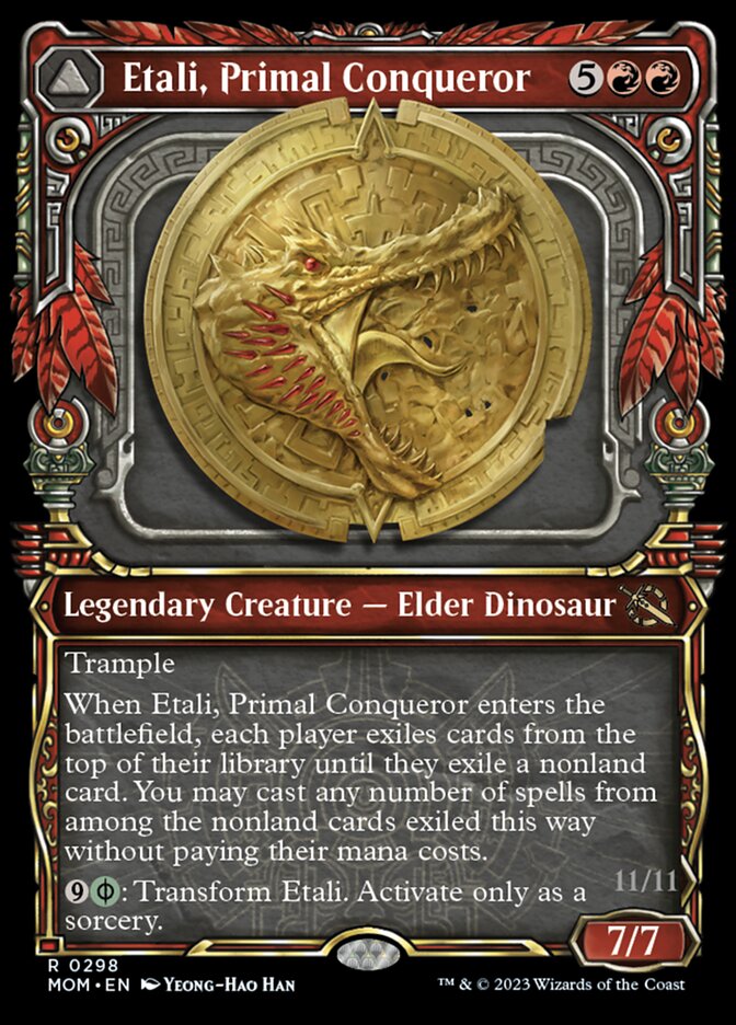 Etali, Primal Conqueror // Etali, Primal Sickness (Showcase) (298) Foil - March of the Machine