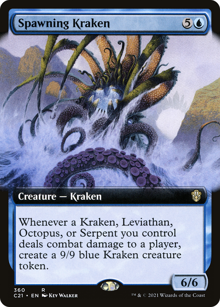 Spawning Kraken (Extended Art) (360) - Commander 2021