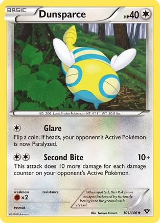 Dunsparce (101/146) [XY: Base Set] Reverse Holofoil