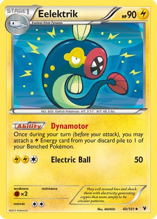 Eelektrik (40/101) [Black & White: Noble Victories] Reverse Holofoil