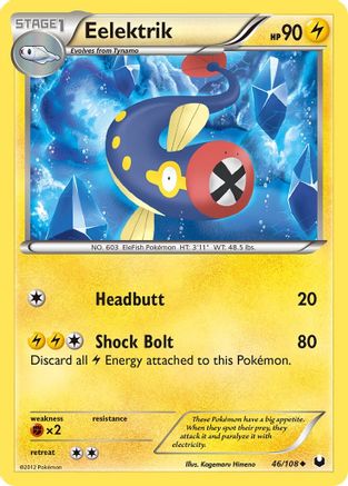Eelektrik (46/108) [Black & White: Dark Explorers] Reverse Holofoil