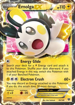 Emolga EX (46) Holofoil - XY Base Set