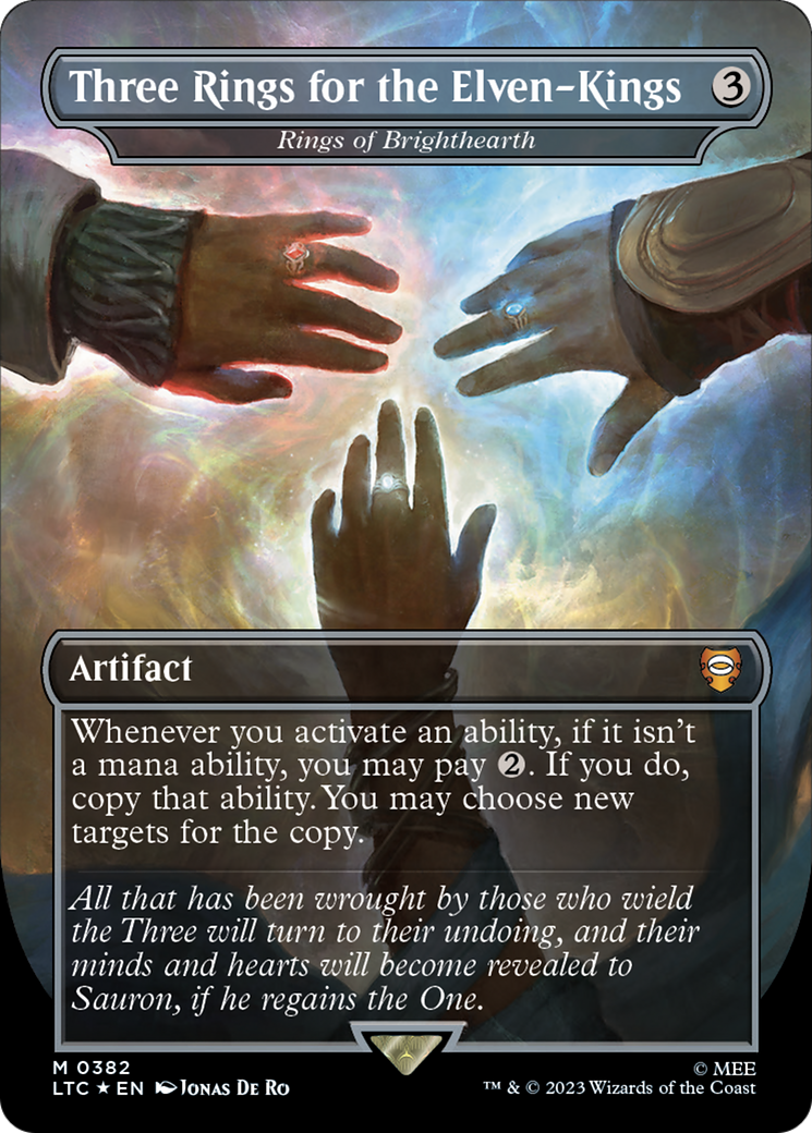 Three Rings for the Elven-Kings - Rings of Brighthearth (Surge Foil) [The Lord of the Rings: Tales of Middle-Earth Commander]