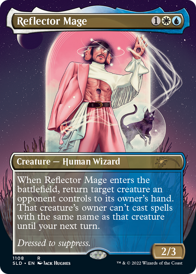 Reflector Mage (Borderless) (1108) Foil - Secret Lair Drop