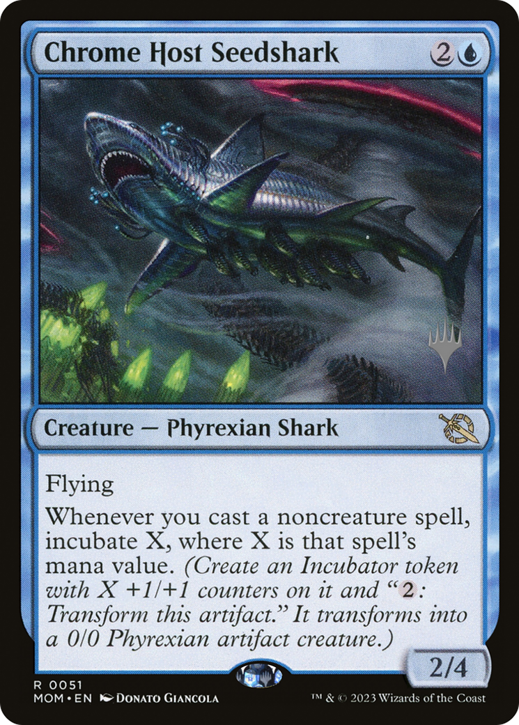 Chrome Host Seedshark (Promo Pack) [March of the Machine Promos] | Silver Goblin