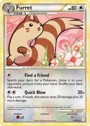 Furret (21/123) [HeartGold & SoulSilver: Base Set] Reverse Holofoil