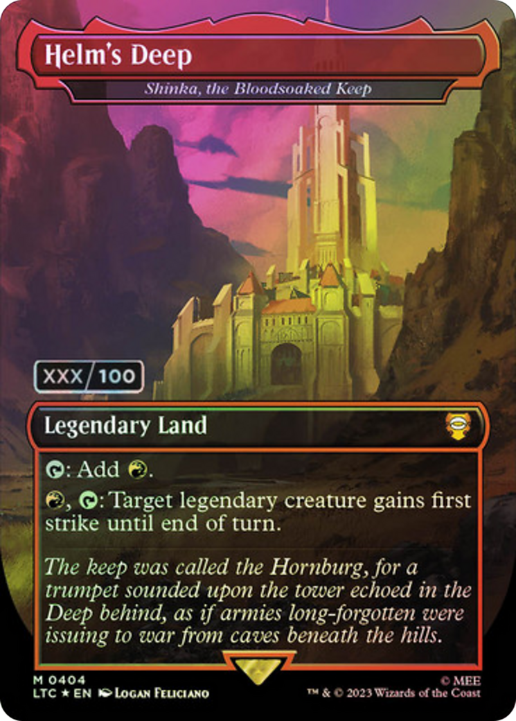 Helm's Deep – Shinka, the Bloodsoaked Keep (Serial Numbered) (404) Foil - Tales of Middle-earth Commander