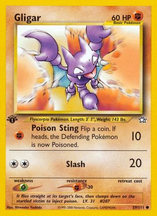 Gligar (59) 1st Edition - Neo Genesis