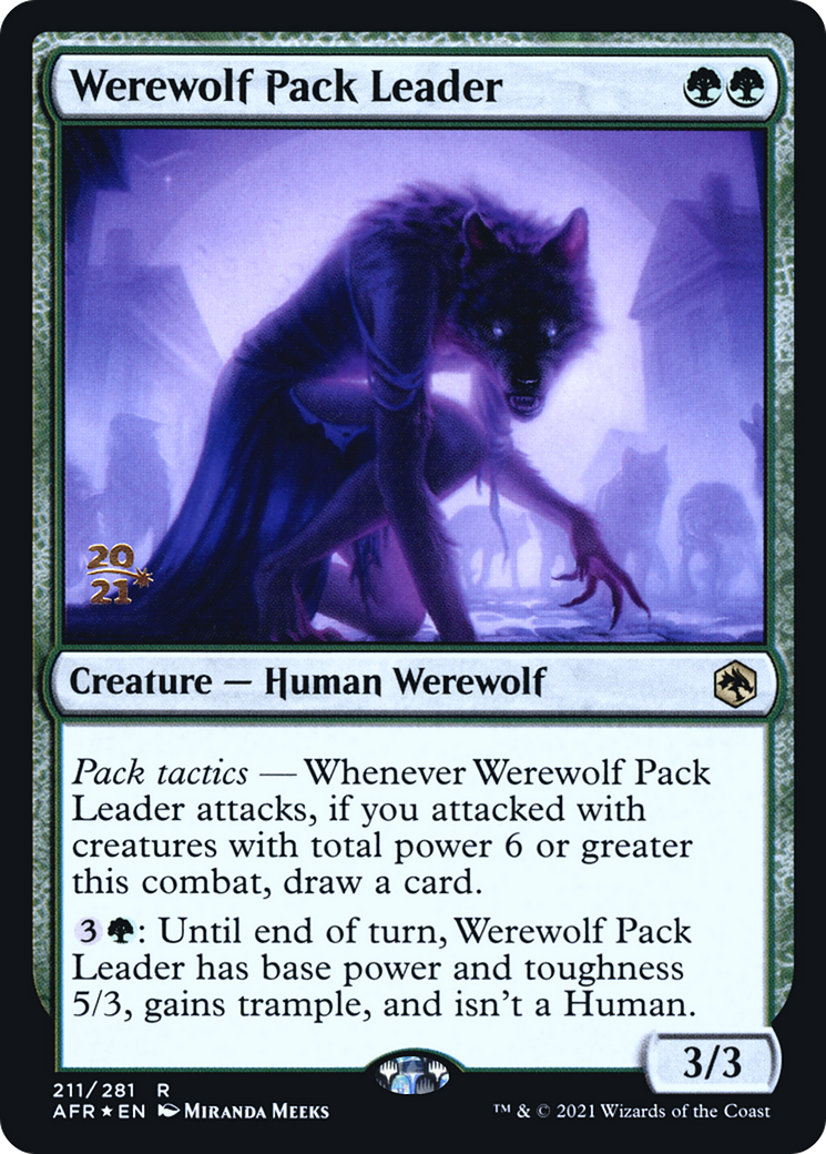 Werewolf Pack Leader [Dungeons & Dragons: Adventures in the Forgotten Realms Prerelease Promos] | Silver Goblin