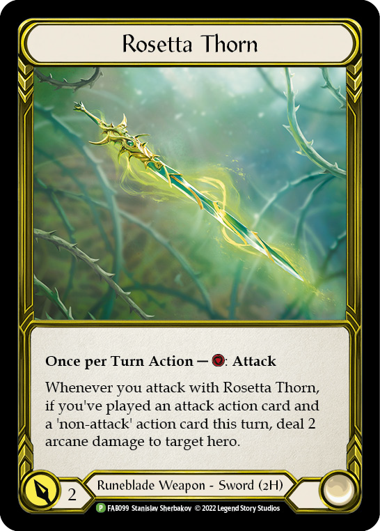 Rosetta Thorn (Golden) [FAB099] (Promo)  Cold Foil | Silver Goblin