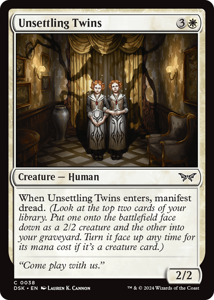 Unsettling Twins [Duskmourn: House of Horror] Foil