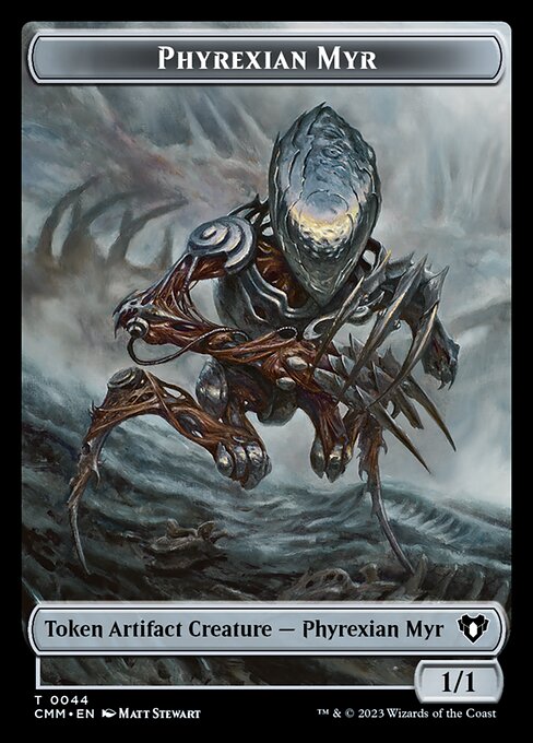 Human Soldier // Phyrexian Myr Double-Sided Token [Commander Masters Tokens] | Silver Goblin