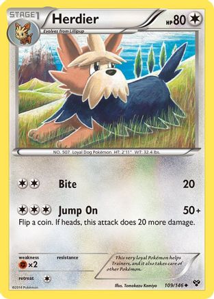 Herdier (109/146) [XY: Base Set] Reverse Holofoil