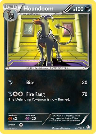Houndoom (75/124) [Black & White: Dragons Exalted] Reverse Holofoil