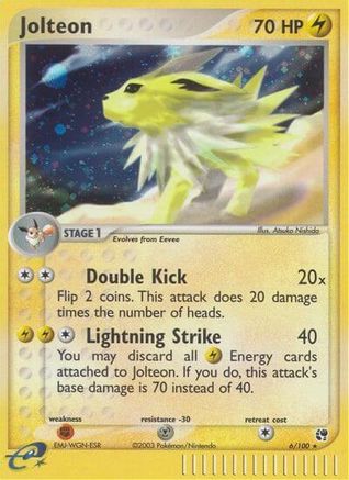 Jolteon (6/100) [EX: Sandstorm] Reverse Holofoil