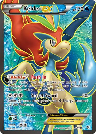 Keldeo EX (Full Art) (142) Holofoil - Boundaries Crossed