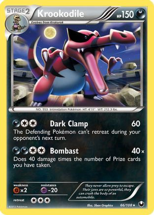 Krookodile (66/108) [Black & White: Dark Explorers] Reverse Holofoil