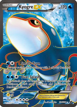 Kyogre EX (104 Full Art) (104) Holofoil - Dark Explorers