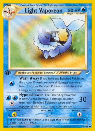 Light Vaporeon (52) Unlimited - Neo Destiny