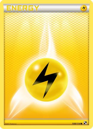 Lightning Energy (108) Reverse Holofoil - Black and White