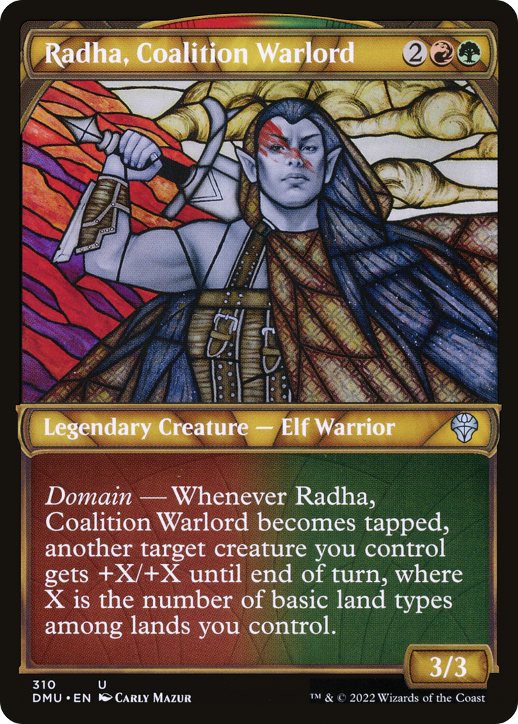 Radha, Coalition Warlord (Showcase) [Dominaria United] Foil