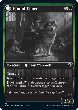 Hound Tamer // Untamed Pup (187) Foil - Innistrad: Double Feature