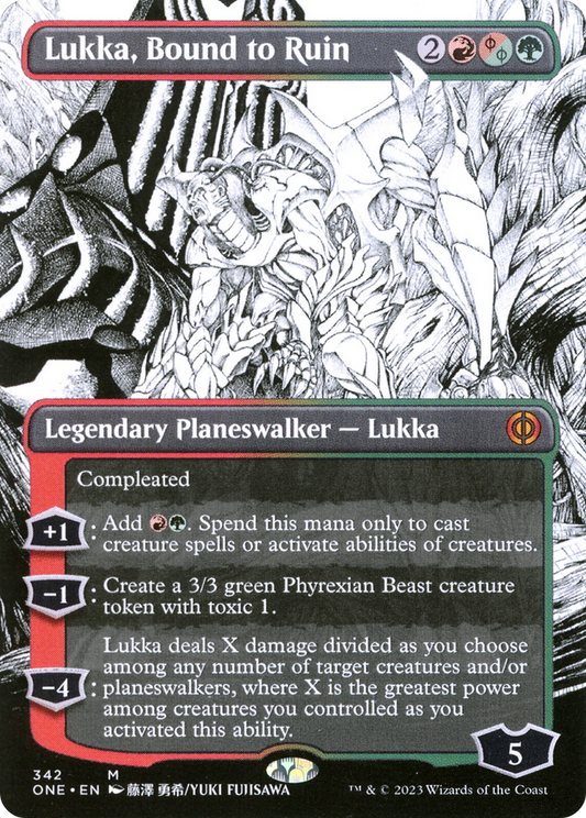 Lukka, Bound to Ruin (Showcase) (342) - Phyrexia: All Will Be One