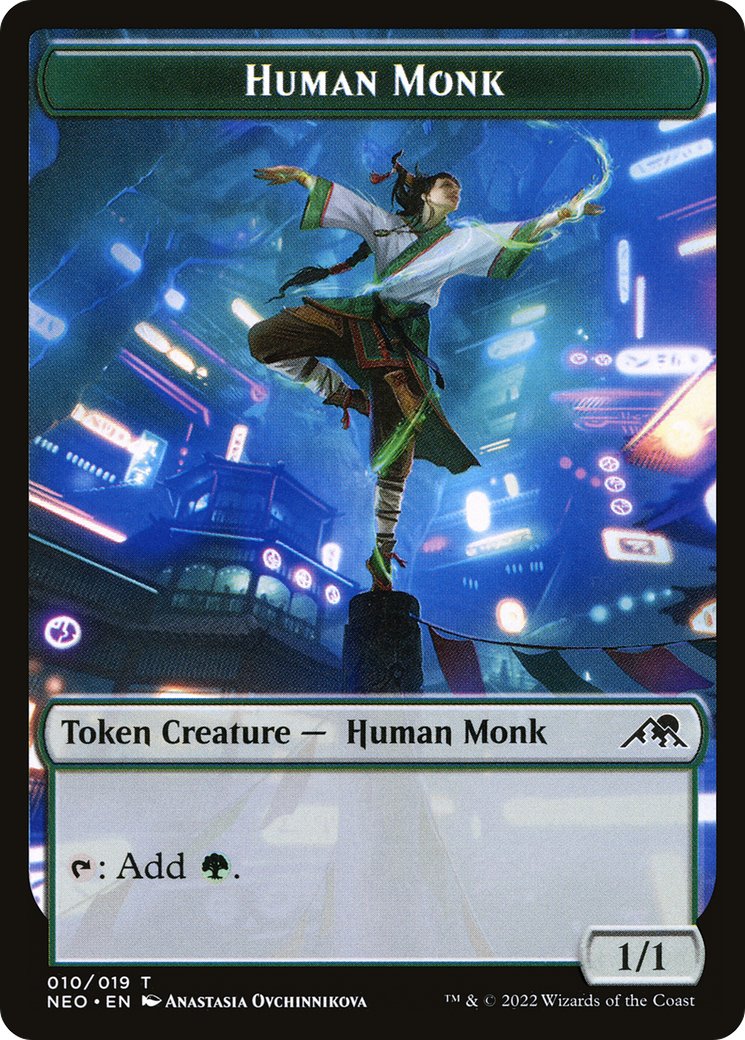 Human Monk Token [Kamigawa: Neon Dynasty Tokens] | Silver Goblin