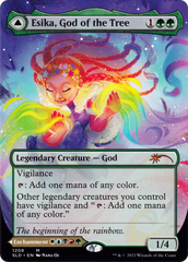 Esika, God of the Tree // The Prismatic Bridge (Display Commander) (Borderless) [Secret Lair: From Cute to Brute] | Silver Goblin