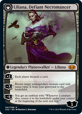 Liliana, Heretical Healer // Liliana, Defiant Necromancer [Commander Collection: Black] | Silver Goblin