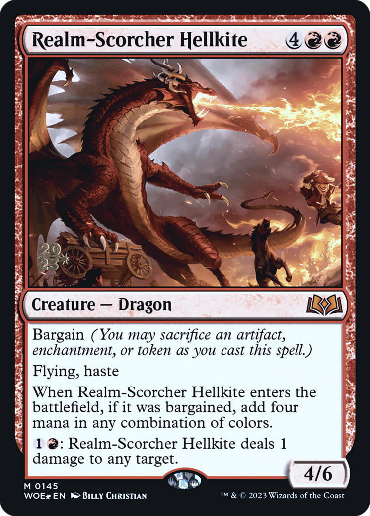 Realm-Scorcher Hellkite (145) Foil - Wilds of Eldraine Promos