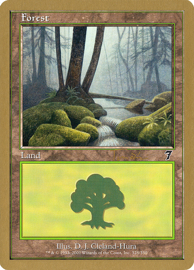 Forest (jt328) (Jan Tomcani) [World Championship Decks 2001] | Silver Goblin