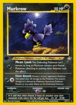 Murkrow (24/111) [Neo Genesis 1st Edition] | Silver Goblin