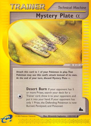 Mystery Plate Alpha (133) Reverse Holofoil - Skyridge