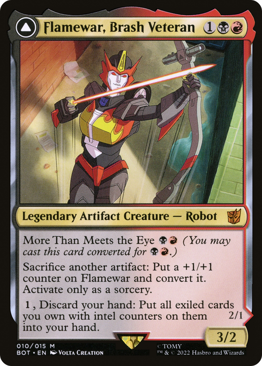 Flamewar, Brash Veteran // Flamewar, Streetwise Operative (010) - Transformers