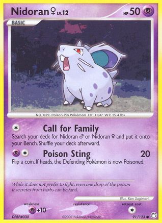 Nidoran F (91) Reverse Holofoil - Mysterious Treasures