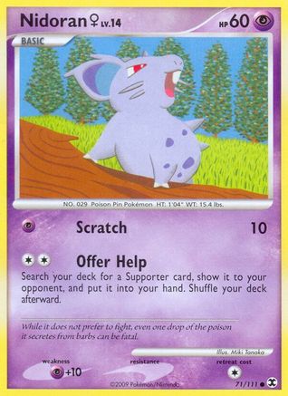 Nidoran F (71) Reverse Holofoil - Rising Rivals