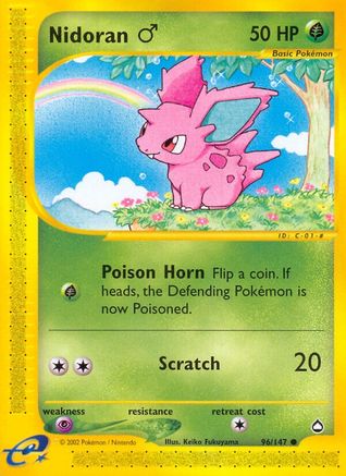 Nidoran M (96) Reverse Holofoil - Aquapolis