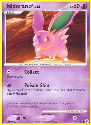 Nidoran M (97) Reverse Holofoil - Secret Wonders