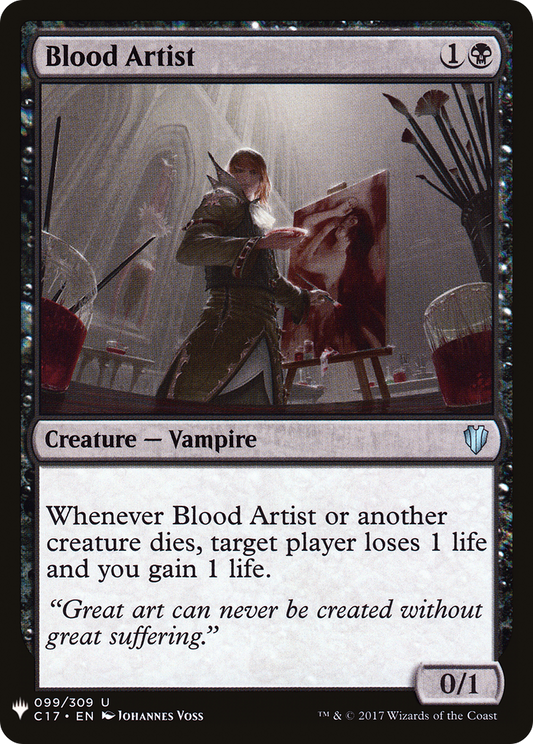 Blood Artist (C17-99) - The List