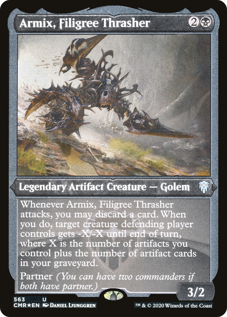 Armix, Filigree Thrasher (Etched) [Commander Legends] | Silver Goblin