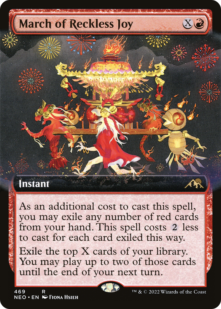 March of Reckless Joy (Extended Art) (469) - Kamigawa: Neon Dynasty
